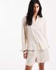 ONLY ONLY linen rich oversized shirt in beige - part of a set-Neutral - 4