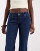 ONLY ONLY Lola super low waist flared jeans in dark rinse denim-Blue - 4
