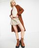 ONLY Only longline cardigan in light brown - 1