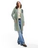 ONLY ONLY longline open cardigan in green - 1