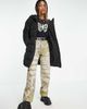 ONLY Only longline padded hooded coat in black - 2