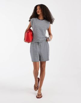 ONLY ONLY loose fit shorts in blue stripes - part of a set