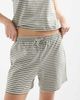 ONLY ONLY loose fit shorts in dark green stripes - part of a set - 3