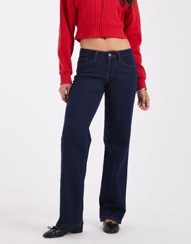 ONLY ONLY Maddie low waist baggies jeans in rinsed dark blue
