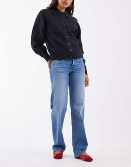 ONLY ONLY Maddie low waist baggy jeans in mid blue