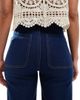 ONLY ONLY Madeline high waist wide leg jeans with pocket details in dark blue - 4