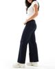 ONLY ONLY Madison high rise wide leg jeans in dark blue - 3