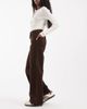 ONLY ONLY Madison high waist wide leg jeans in brown - 3