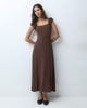 ONLY ONLY maxi dress with linen in brown - 1