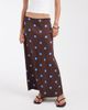 ONLY ONLY maxi skirt in brown polka dots - 3