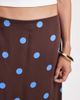 ONLY ONLY maxi skirt in brown polka dots - 4