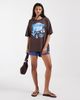 ONLY ONLY Milan graphic print oversized T-shirt in brown - 2