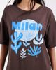 ONLY ONLY Milan graphic print oversized T-shirt in brown - 3