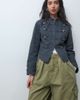 ONLY ONLY military style canvas jacket in gray blue wash - 1