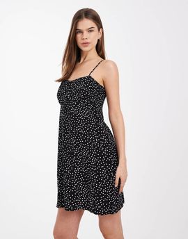 ONLY ONLY mini cami dress in black polka dots