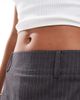 ONLY ONLY mini skort in charcoal pinstripe - part of a set-Gray - 3