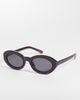 ONLY ONLY oval sunglasses in burgundy-Red - 1