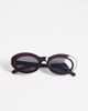 ONLY ONLY oval sunglasses in burgundy-Red - 3