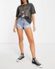 ONLY Only Pacy high waisted ripped denim shorts in light blue - 2