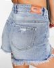 ONLY Only Pacy high waisted ripped denim shorts in light blue - 3
