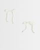 ONLY ONLY pearl bow earrings in white - 1