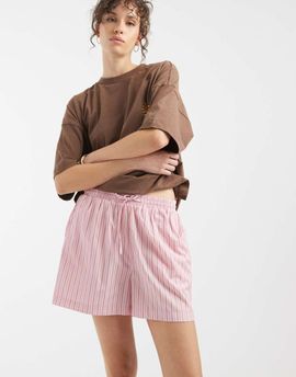 ONLY ONLY pull on shorts in pink stripes