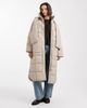 ONLY ONLY quilted longline scarf coat in stone-Neutral - 2