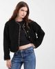 ONLY ONLY reversible borg jacket in black and leopard - 1