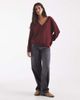 ONLY ONLY reversible knitted sweater in burgundy-Red - 1