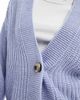ONLY Only ribbed knit button down cardigan in pale blue - 2