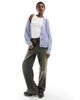 ONLY Only ribbed knit button down cardigan in pale blue - 4