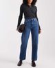 ONLY ONLY Robbie high waist straight leg jeans in mid blue - 1