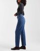 ONLY ONLY Robbie high waist straight leg jeans in mid blue - 3