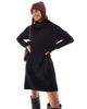 ONLY Only roll neck knitted mini sweater dress in black - 1