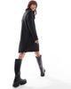 ONLY Only roll neck knitted mini sweater dress in black - 4