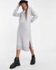 ONLY Only roll neck midi sweater dress in light gray - 1