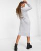 ONLY Only roll neck midi sweater dress in light gray - 2