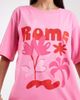 ONLY ONLY Rome graphic print oversized T-shirt in pink-White - 3
