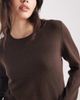 ONLY ONLY round neck knit top in chocolate brown - 2