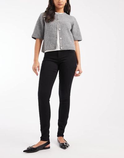 ONLY Only Royal high waisted skinny jeans in black