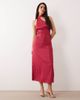 ONLY ONLY scarf detail one shoulder midaxi dress in dark pink - 1