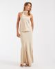 ONLY ONLY scarf detail one shoulder top in beige-Neutral - 2