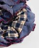 ONLY ONLY scrunchie in blue & cream check with ruffle-White - 3