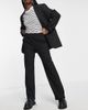 ONLY Only seam detail straight leg pants in black - 1