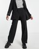 ONLY Only seam detail straight leg pants in black - 4