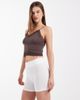 ONLY ONLY seamless legging shorts in white - 1