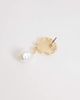 ONLY ONLY seashell earrings with faux pearls in gold tone-White - 4