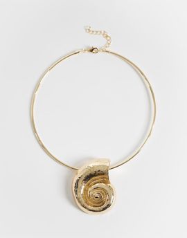 ONLY ONLY seashell necklace in gold