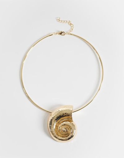ONLY ONLY seashell necklace in gold