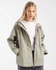 ONLY ONLY short hooded raincoat in sage green - 1
